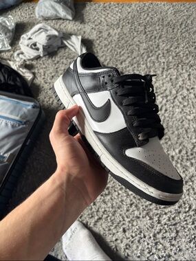 Nike Black and White Low-Top Sneaker with Swoosh
